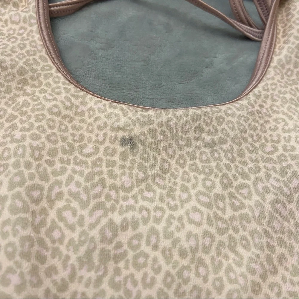 New! Frankie’s bikinis Alice Terry Wrap One Piece leopard Swimsuit 24673